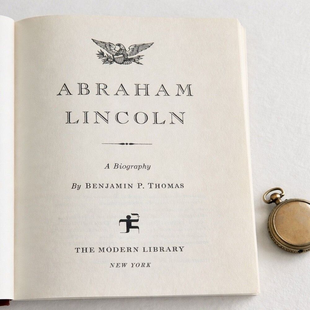 Abraham Lincoln A Biography Benjamin P Thomas 1968 Modern Library HC Red